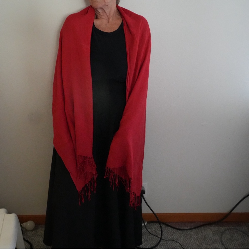 Elegant Red Shawl